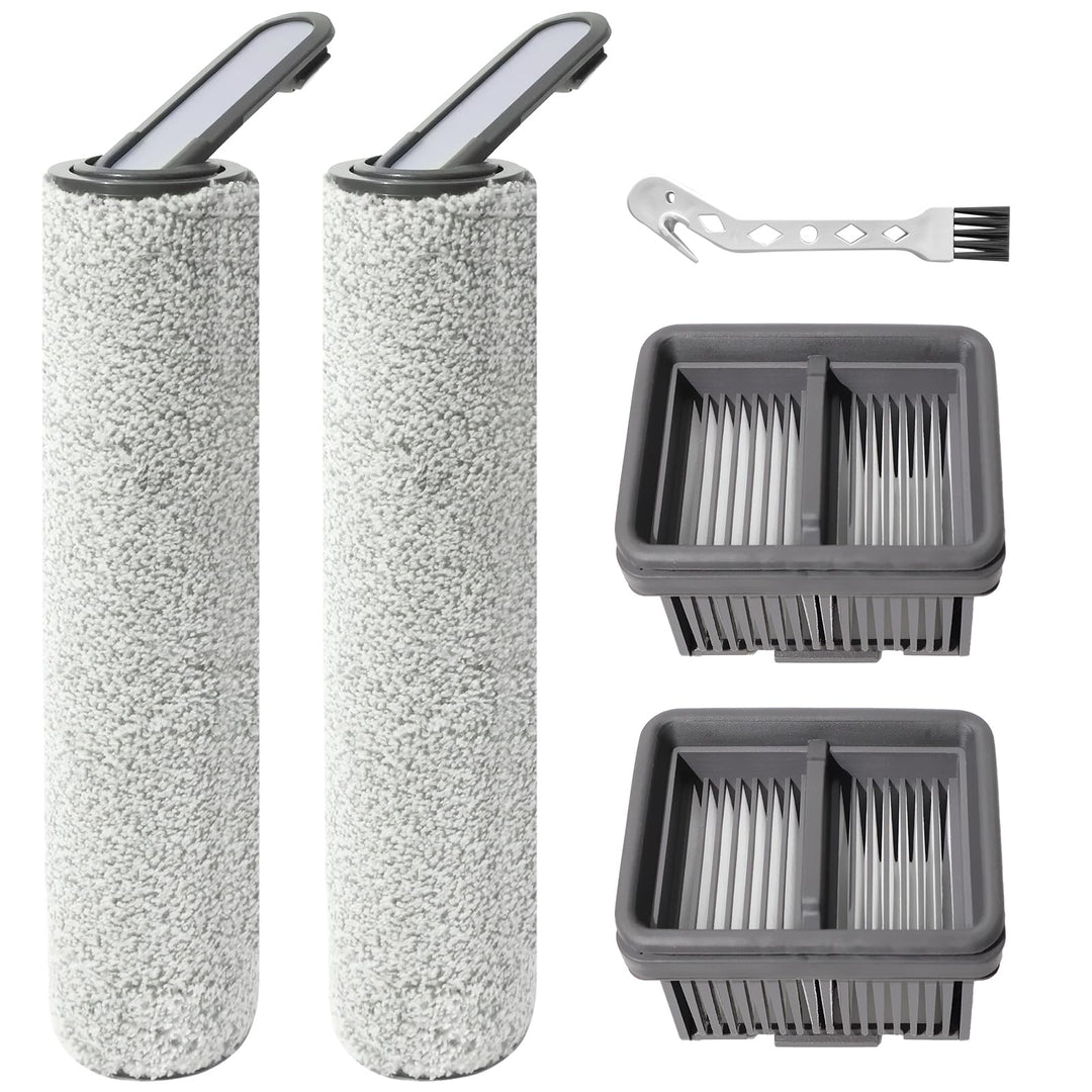 Bürstenrolle + Filter Ersatzteile für Dreame H12S Nass und Trockensauger Zubehör Set, 2 Bürstenrolle