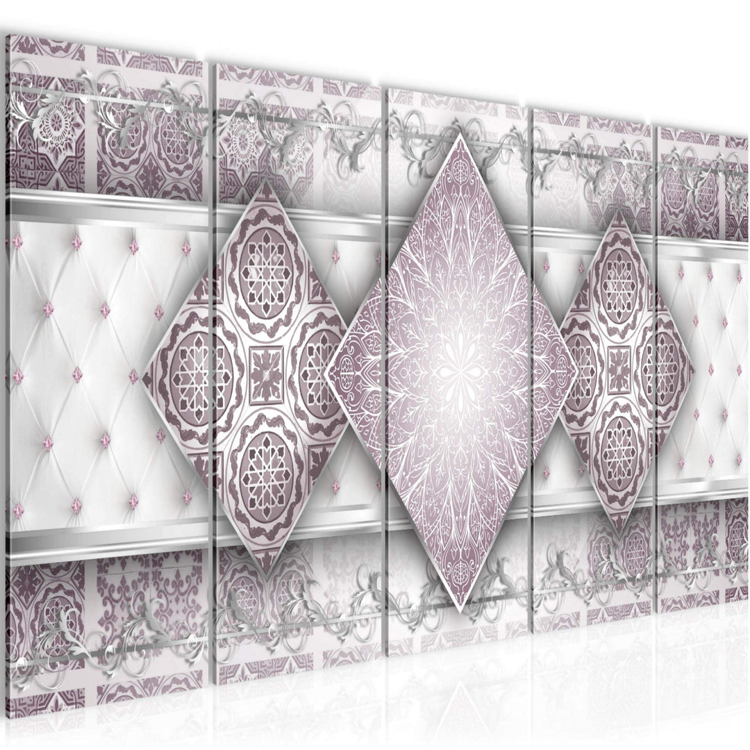 Runa Art Bild Abstrakt Mandala Wandbilder auf Vlies Leinwand 5 Teilig Wanddekoration Wohnzimmer Schl