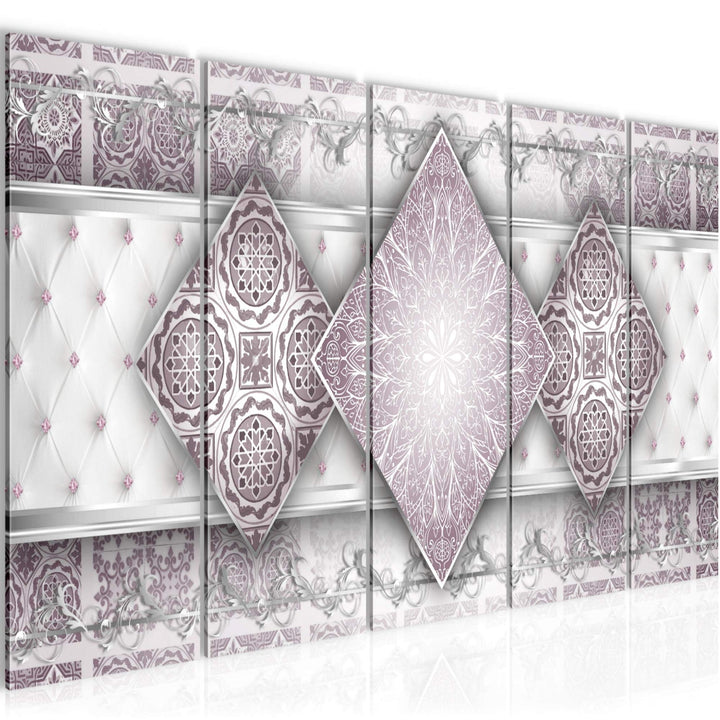 Runa Art Bild Abstrakt Mandala Wandbilder auf Vlies Leinwand 5 Teilig Wanddekoration Wohnzimmer Schl