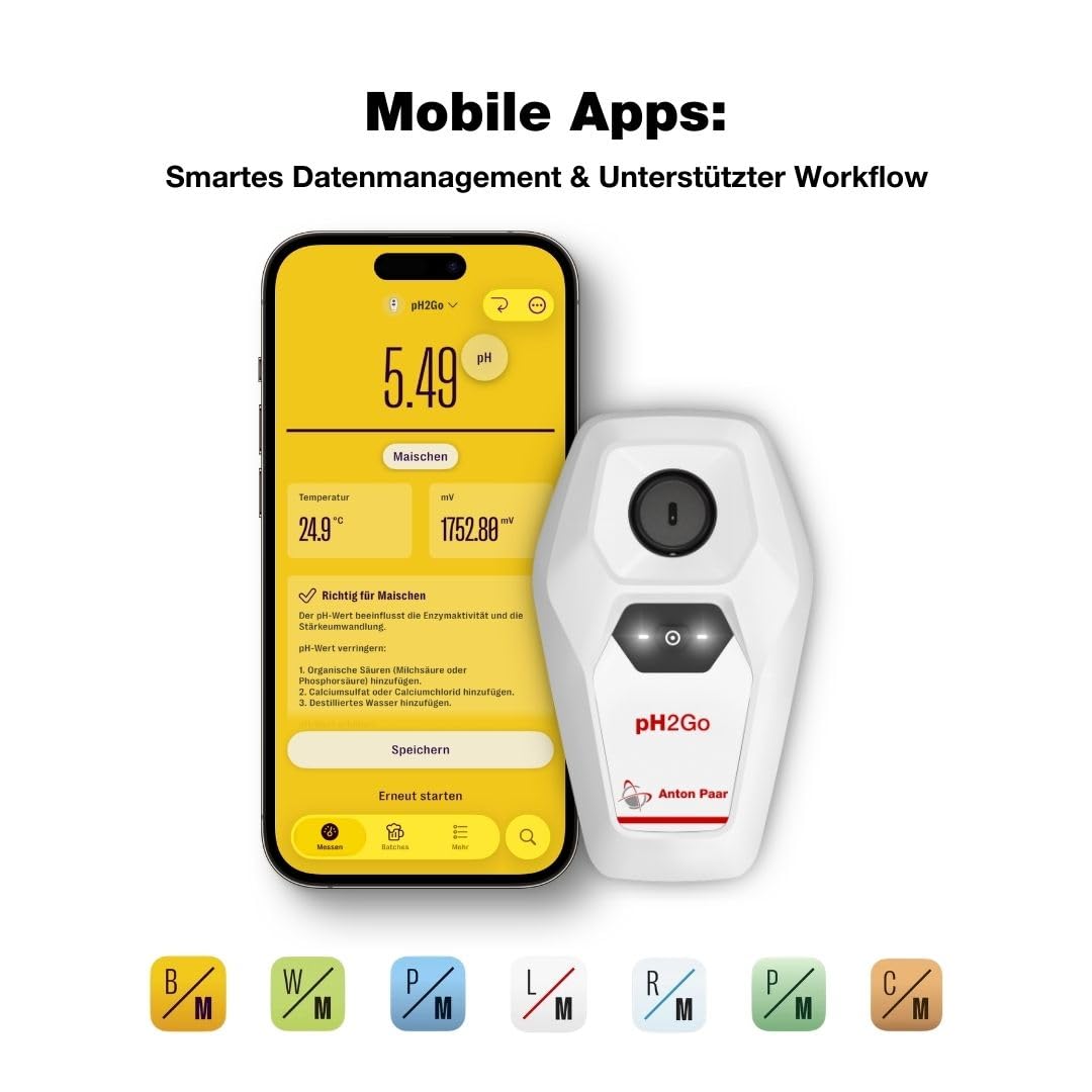 pH2Go - Digitales pH-Messgerät von Anton Paar – glasfreier ISFET-Sensor, einfache Kalibrierung (ATC)
