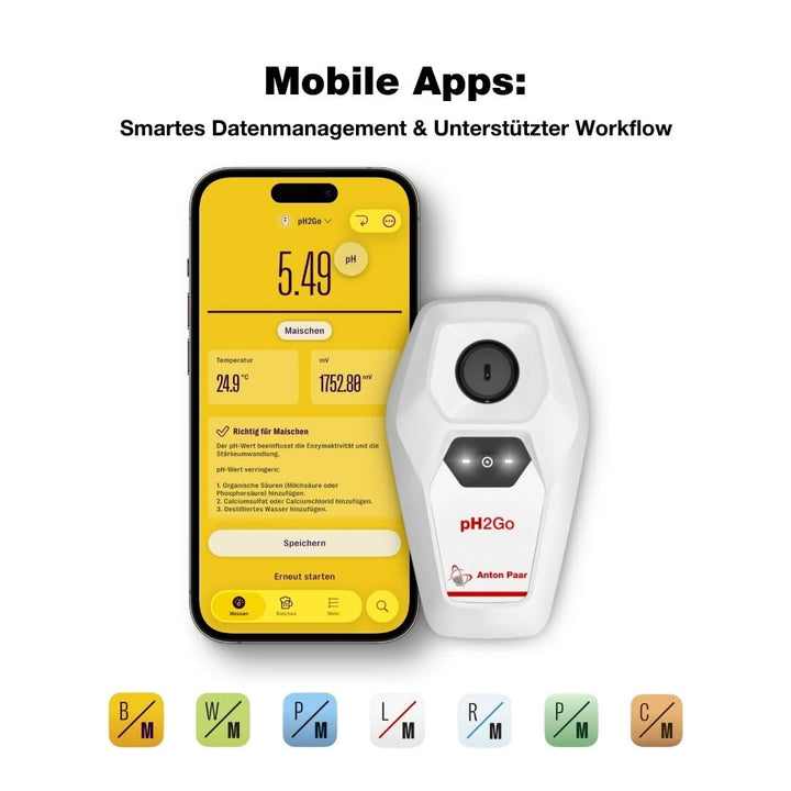 pH2Go - Digitales pH-Messgerät von Anton Paar – glasfreier ISFET-Sensor, einfache Kalibrierung (ATC)