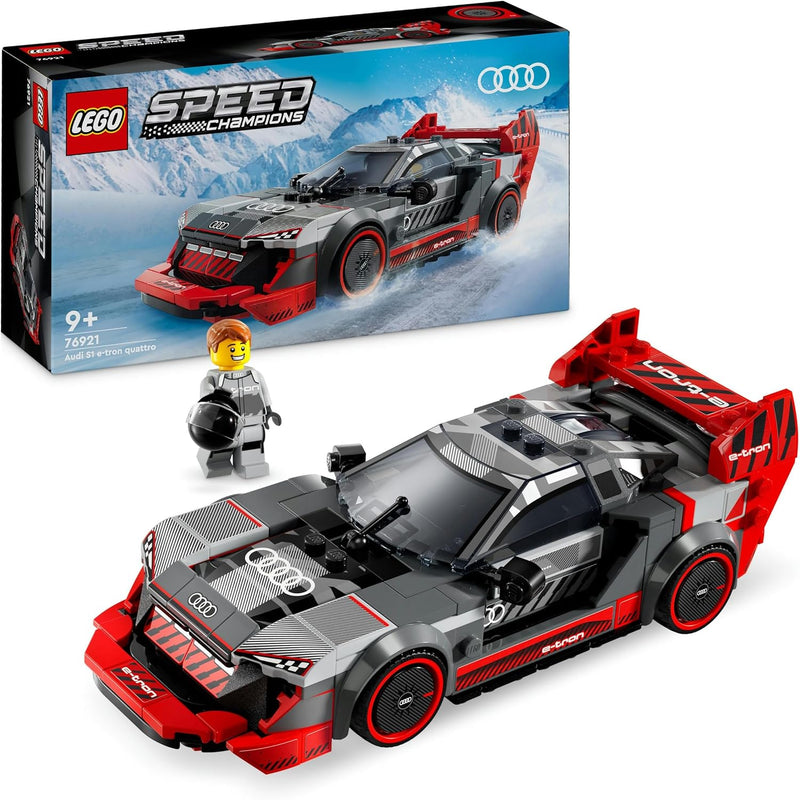 Lego Speed Champions Audi S1 e-tron Quattro Rennwagen Set mit Auto-Spielzeug zum Bauen, Spielen und