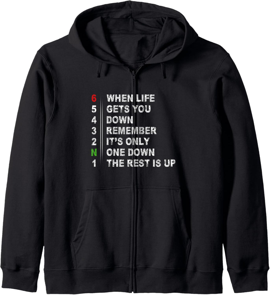 When Life gets you down Lustig Bikerstyle Chopper Motocross Kapuzenjacke
