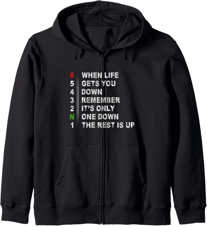When Life gets you down Lustig Bikerstyle Chopper Motocross Kapuzenjacke