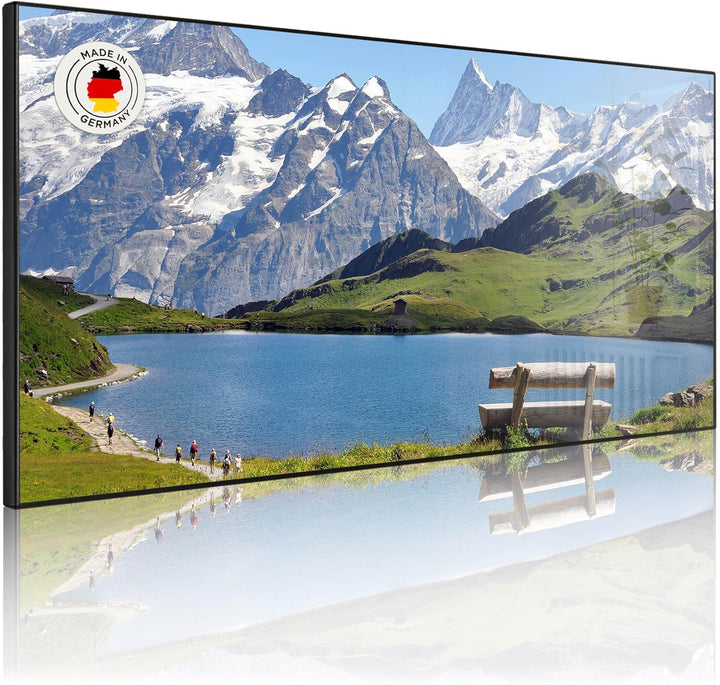 banjado Magnettafel schwarz 78 x 37cm / Magnetwand Metall/Magnetpinnwand als Memoboard/Pinnwand Magn