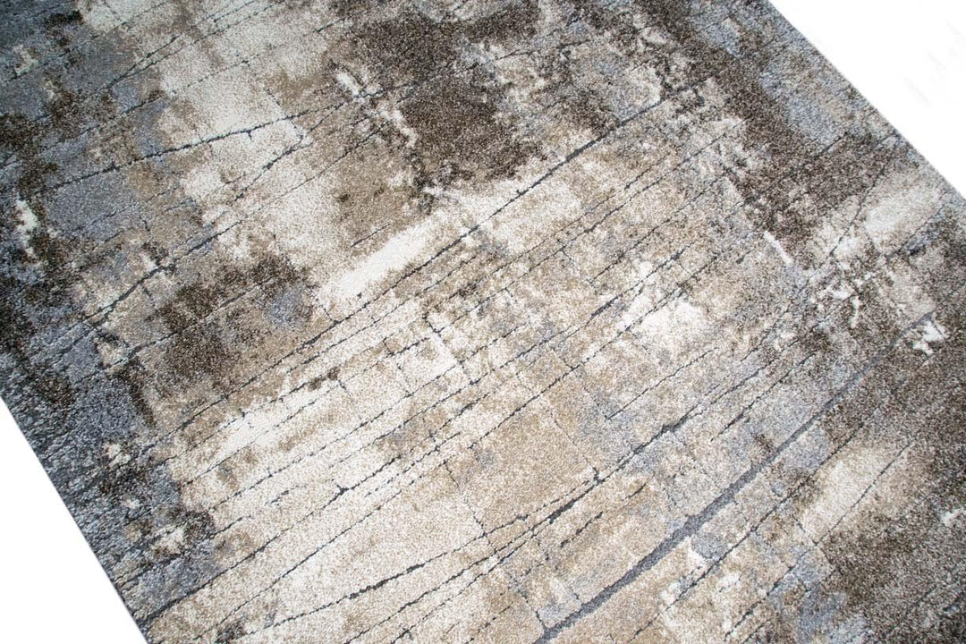Teppich-Traum FLURLÄUFER Designer Teppich Wohnzimmer modern ABSTRAKT Linien braun beige grau Creme m