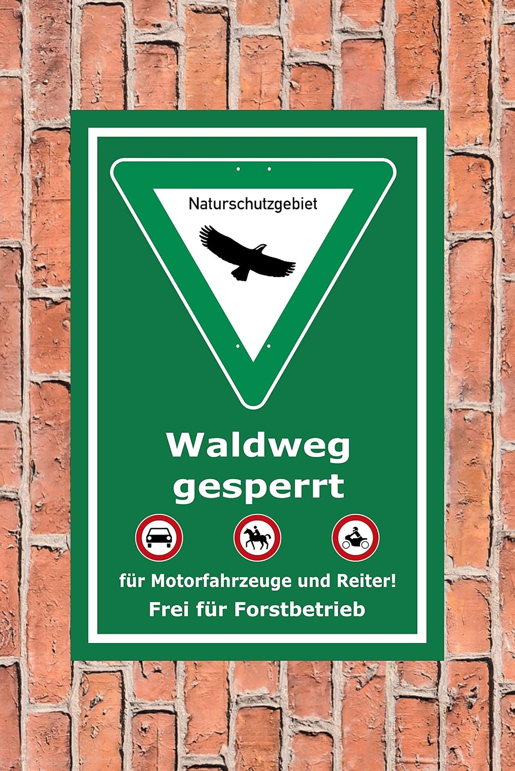 Melis Folienwerkstatt Schild Naturschutzgebiet Waldweg - 60x40cm - Bohrlöcher - 3mm Aluverbund – 20