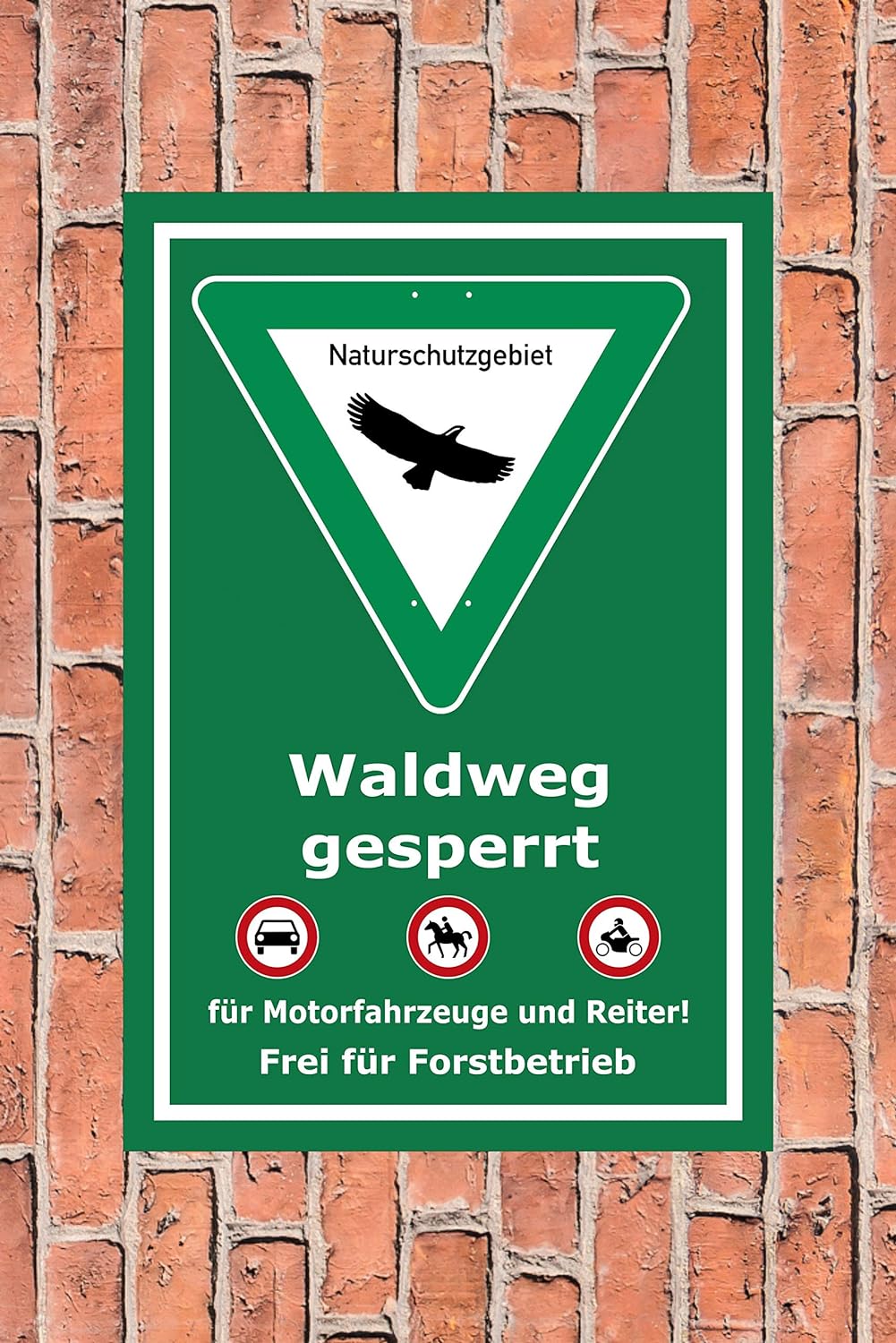 Melis Folienwerkstatt Schild Naturschutzgebiet Waldweg - 60x40cm - Bohrlöcher - 3mm Aluverbund – 20