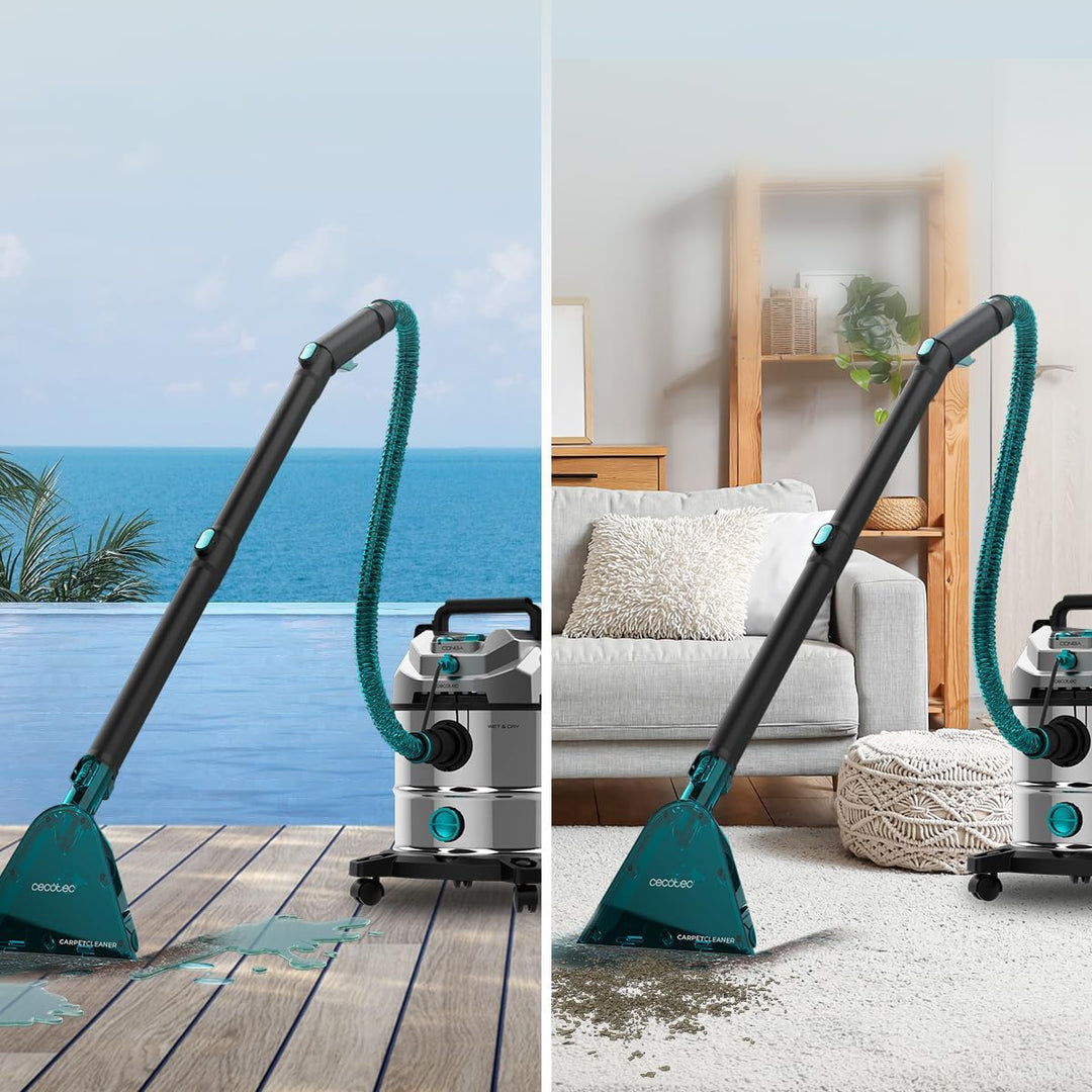 Cecotec Staubsauger für Feststoffe, Flüssigkeiten, Polster und Teppiche mit Kabel Conga CarpetClean