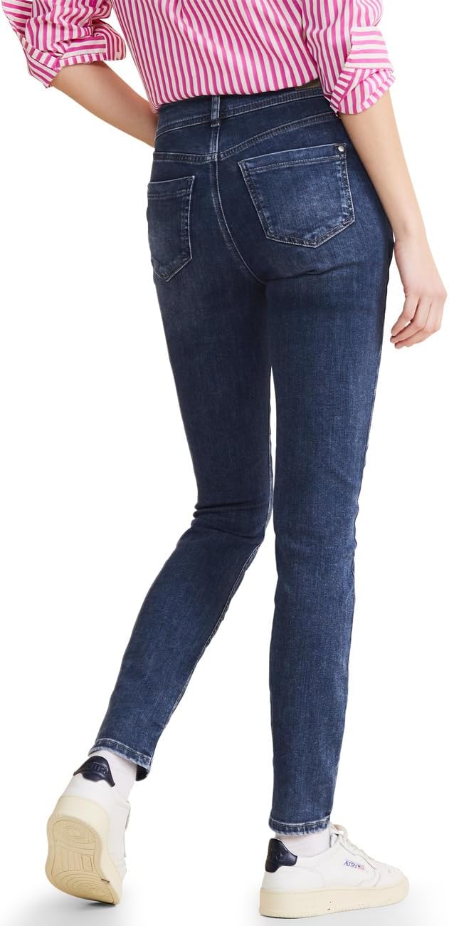 Street One Damen Slim Fit Jeans 25W / 32L Brilliant Indigo Random Wash, 25W / 32L Brilliant Indigo R