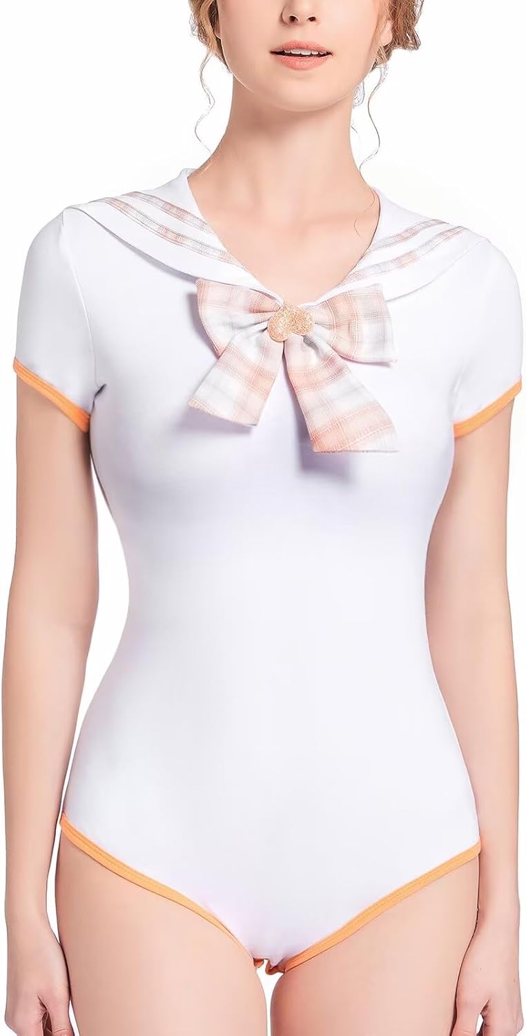 Landofgenie Bodysuit Onesies Rock Set Für Damen Snap Schritt Magic Cosplay Pyjama Orange 3XL, Orange