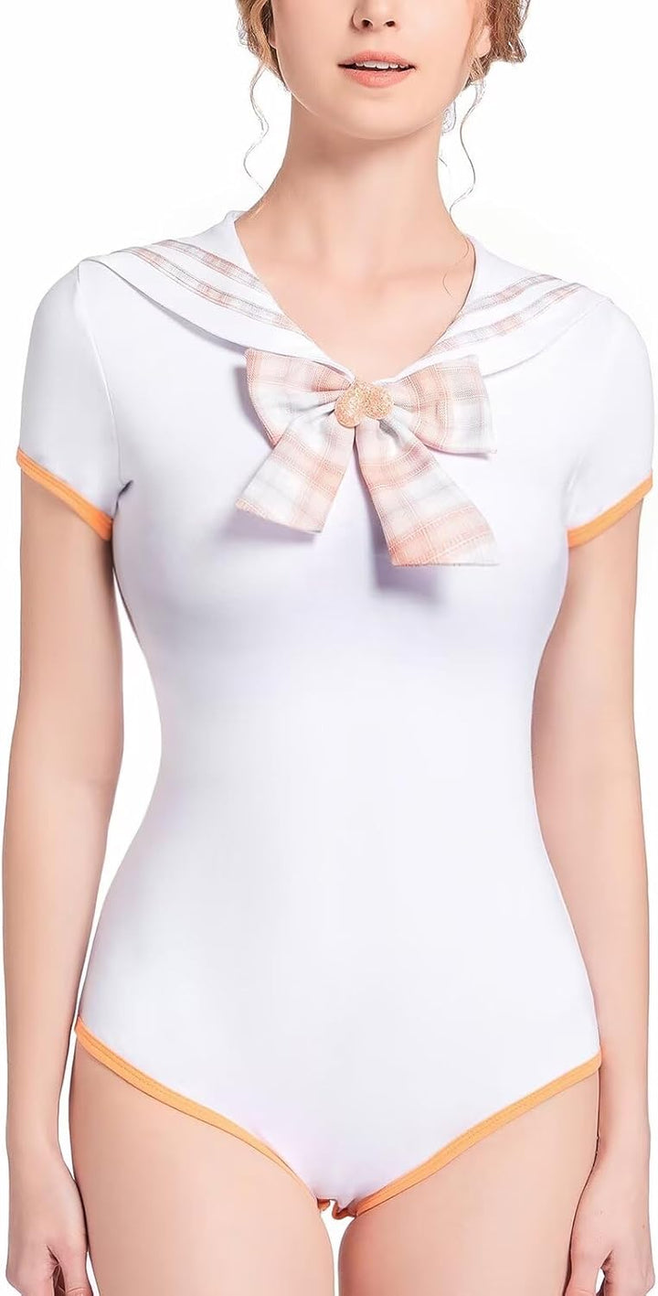 Landofgenie Bodysuit Onesies Rock Set Für Damen Snap Schritt Magic Cosplay Pyjama Orange 3XL, Orange