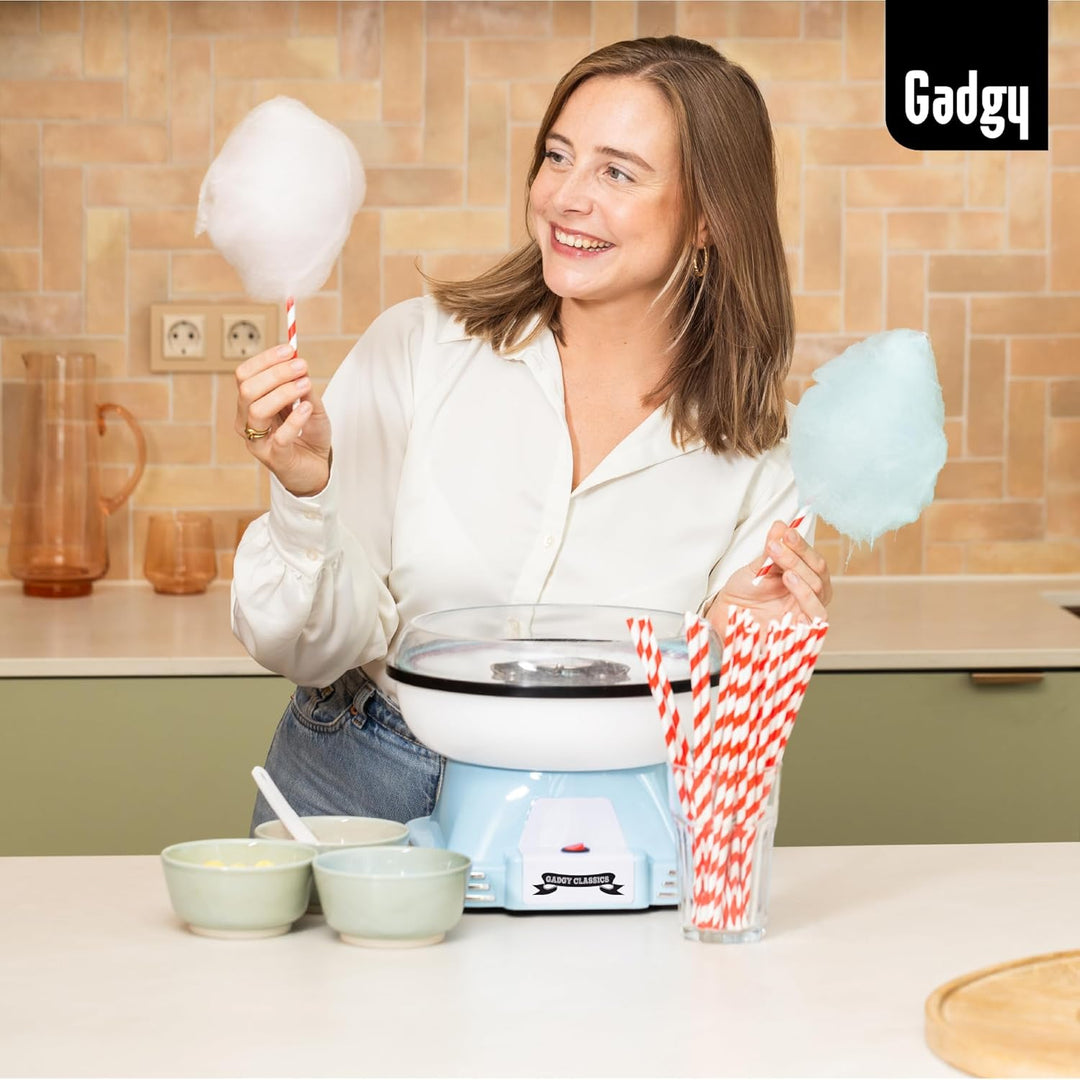 Gadgy Zuckerwattemaschine für zuhause - Zuckerwatte Maschine für Zucker oder Bonbons - Cotton Candy