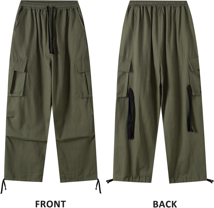 Linsennia Parachute Pants Y2k Cargohose Damen Baggy Hose Mädchen Weite Cargo Pants High Waist Street