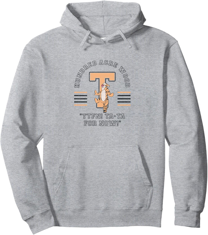 Disney Winnie The Pooh Tigger Collegiate TTFN Ta Ta For Now! Pullover Hoodie