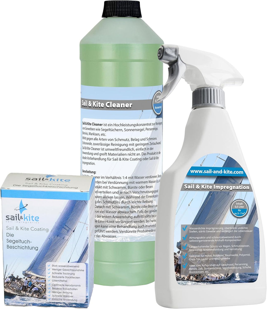 Sail & Kite Cleaner | Hochleistungskonzentrat zur Gewebereinigung | Ideal für Segel, Persennig, Bimi