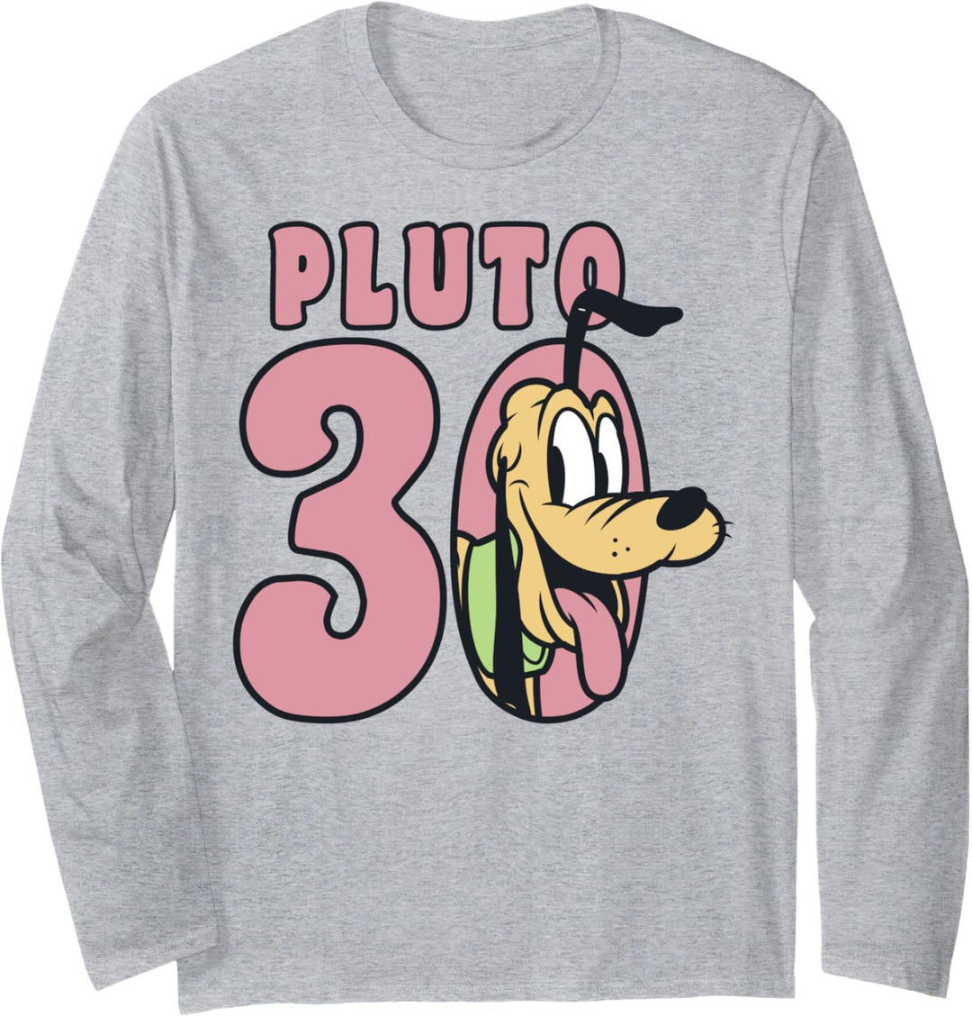 Disney Mickey And Friends Pluto 30 Portrait Langarmshirt