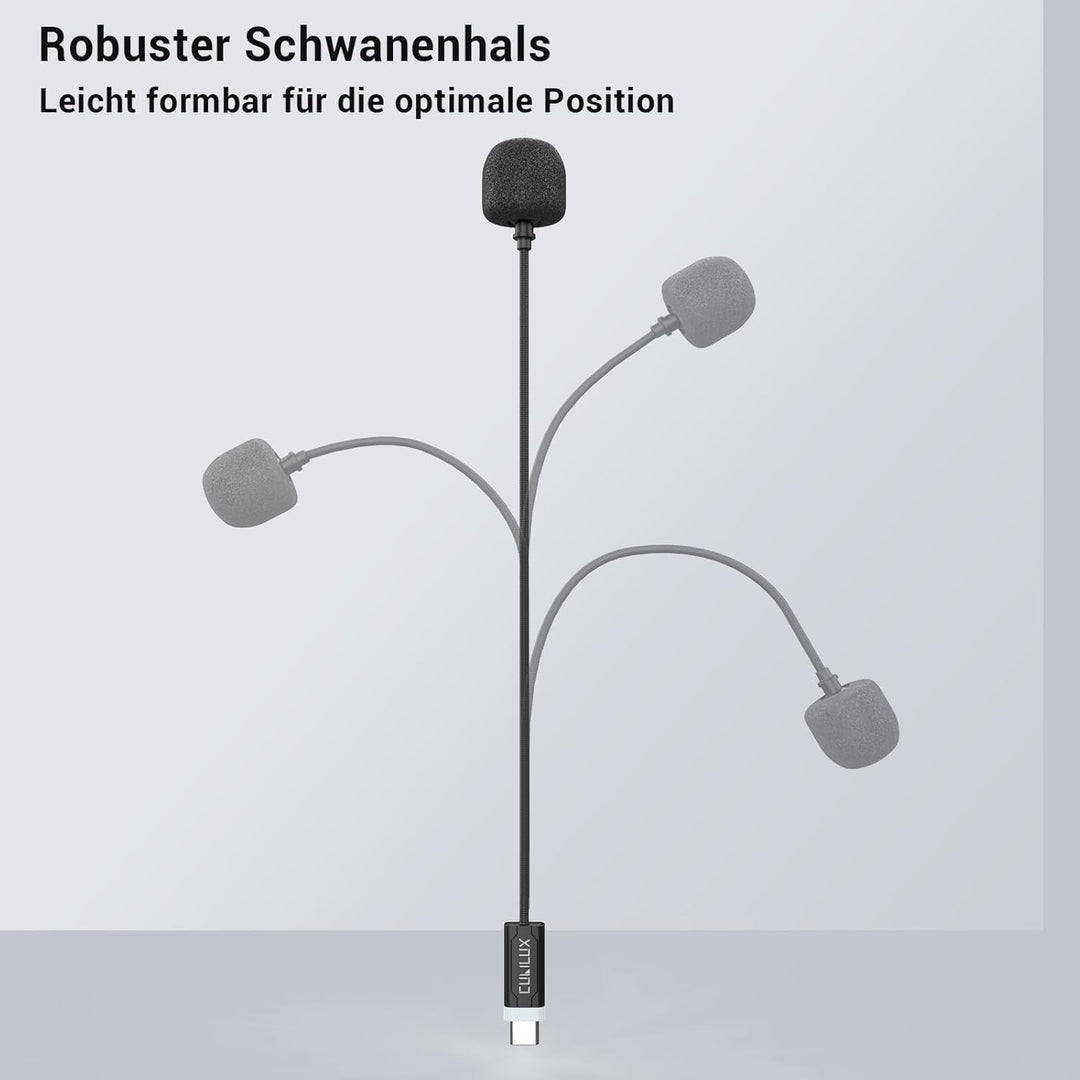 Cubilux USB-C-Schwanenhalsmikrofon, Typ-C-Boom-Mikrofon, kompatibel mit MacBook Pro/Air, iPad Pro 13