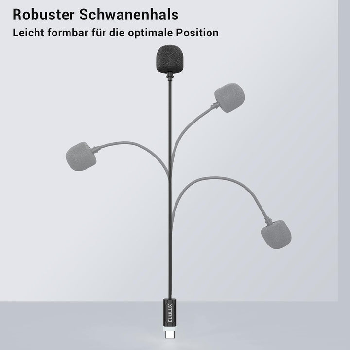 Cubilux USB-C-Schwanenhalsmikrofon, Typ-C-Boom-Mikrofon, kompatibel mit MacBook Pro/Air, iPad Pro 13