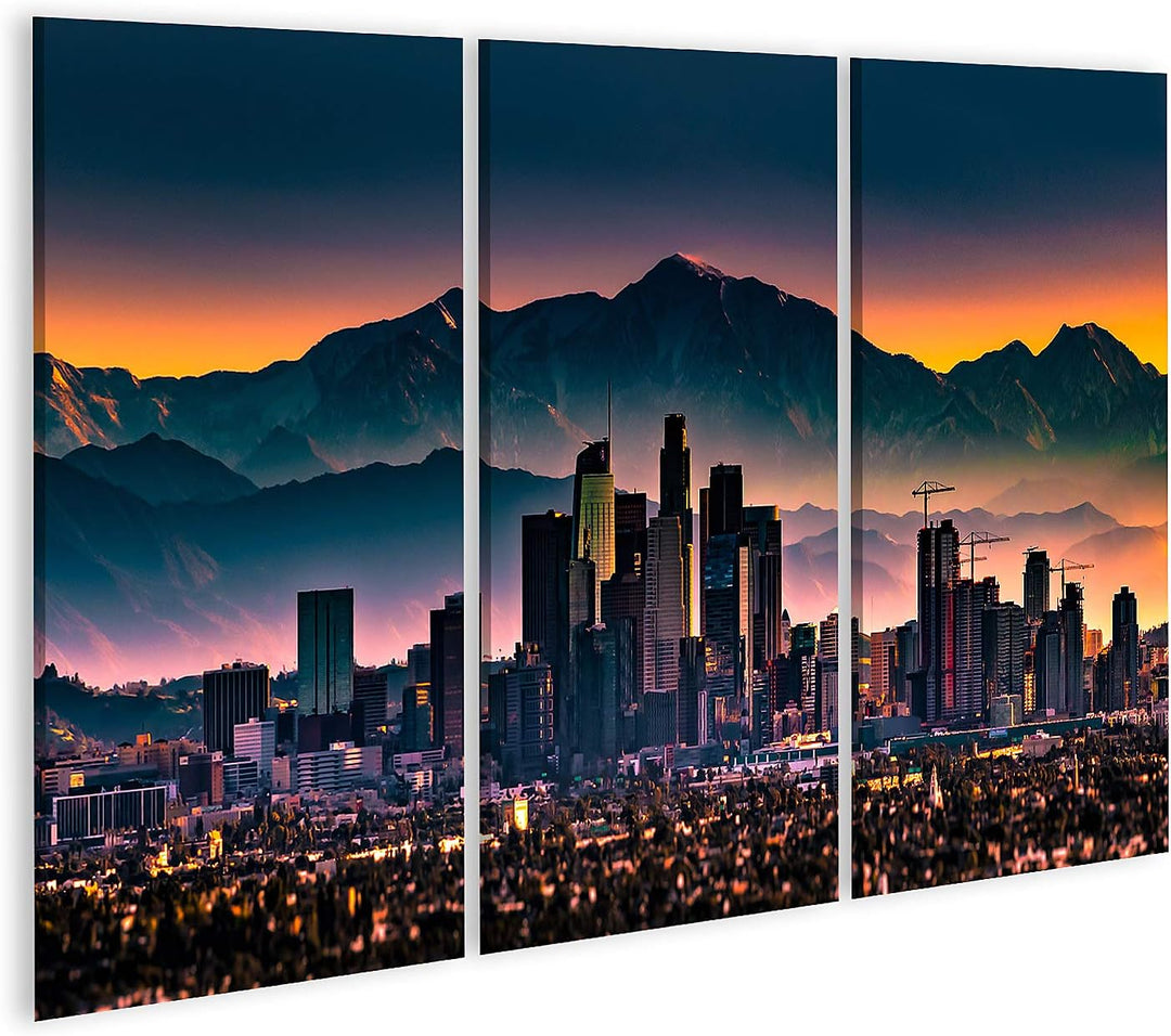 islandburner Bild auf Leinwand Los Angeles LA Kalifornien Bilder Wandbilder Poster Leinwand 130x80cm
