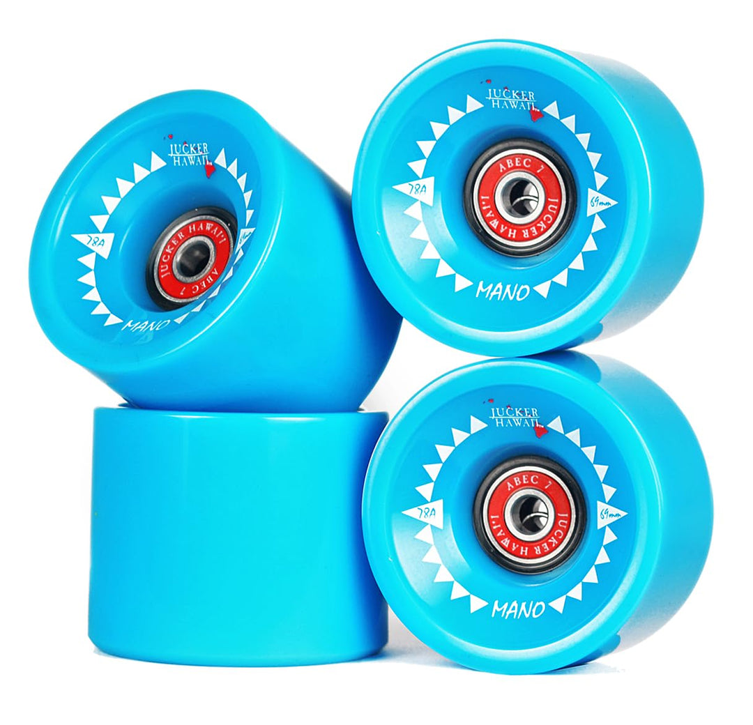 JUCKER HAWAII Longboard Rollen Allround Cruiser Wheels - Mit oder ohne Kugellager MANO inkl. Kugella