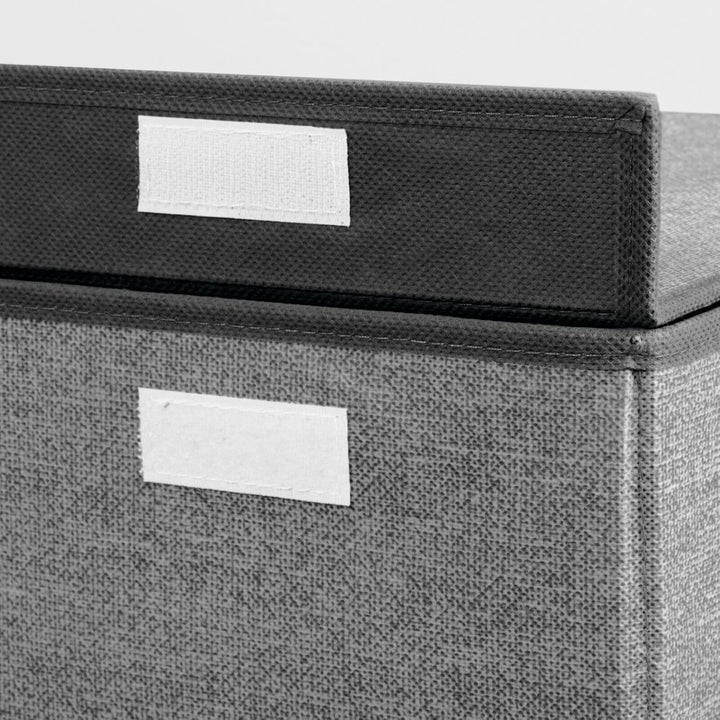 mDesign Wäschetruhe aus atmungsaktivem Polypropylen mit 2 Fächern – Design Wäschekorb für Waschküche