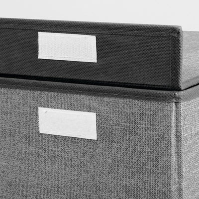 mDesign Wäschetruhe aus atmungsaktivem Polypropylen mit 2 Fächern – Design Wäschekorb für Waschküche