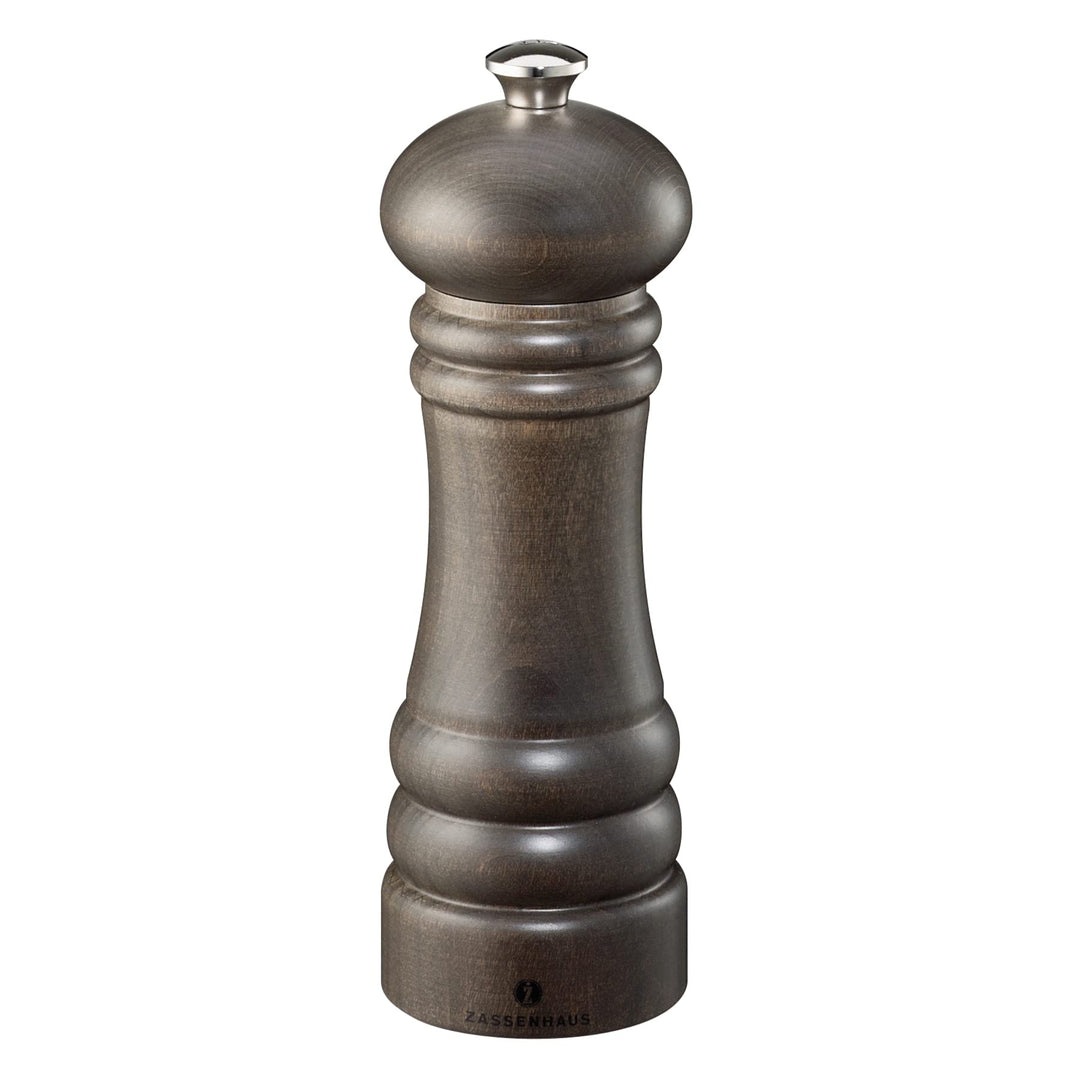 Zassenhaus 20120 Pfeffermühle "Berlin" 18 cm, Buche dunkel gebeizt Dark Beech Wood 18cm, Dark Beech