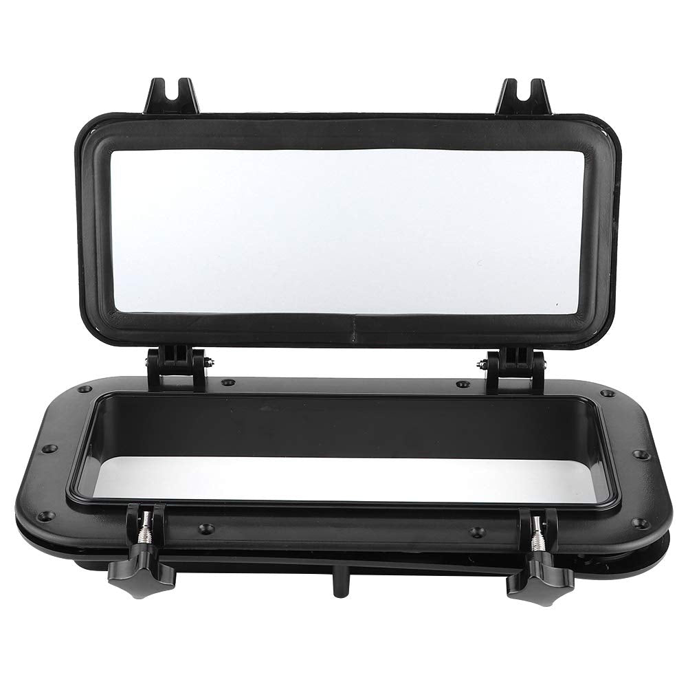 Ladieshow Boot Bullauge 4mm Öffnung Portlight Rechteckiges Bullauge Temperglas UV-beständige Fenster