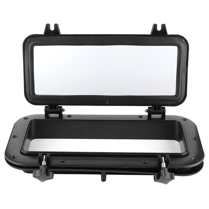 Ladieshow Boot Bullauge 4mm Öffnung Portlight Rechteckiges Bullauge Temperglas UV-beständige Fenster