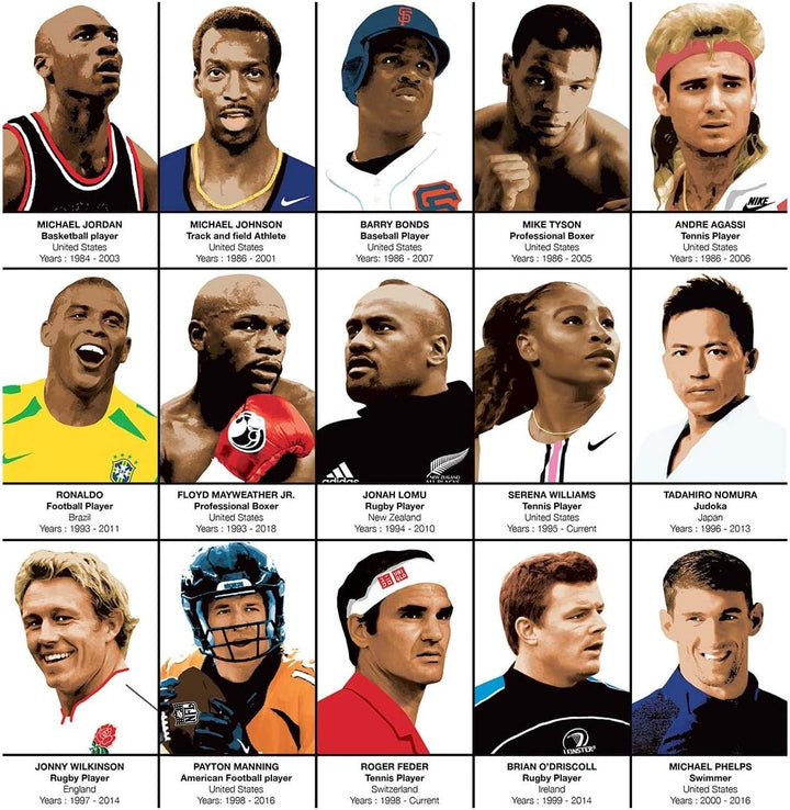 Wall Editions Art-Poster - Legends of Sports History - Olivier Bourdereau