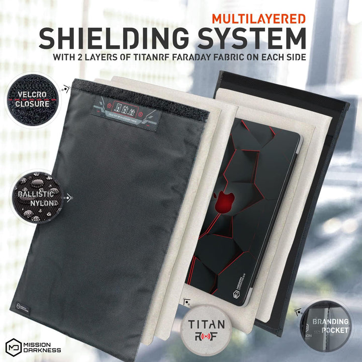 Mission Darkness Faraday-Tasche ohne Fenster für Laptops // Geräteabschirmung für Strafverfolgung un