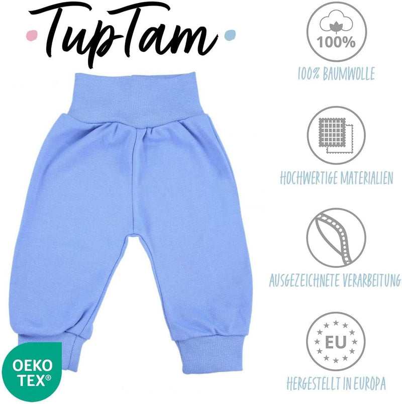 TupTam Unisex Baby Pumphose 5er Pack aus Oeko-Tex zertifizierten Materialien Langhose Unisex 62 Jung