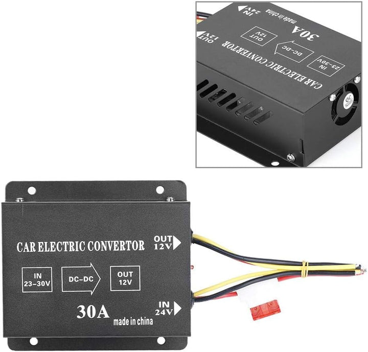DC 24V bis 12V Stromrichter PKW LKW Elektrischer Wechselrichter Spannungsreduzierer Abwärtstransform