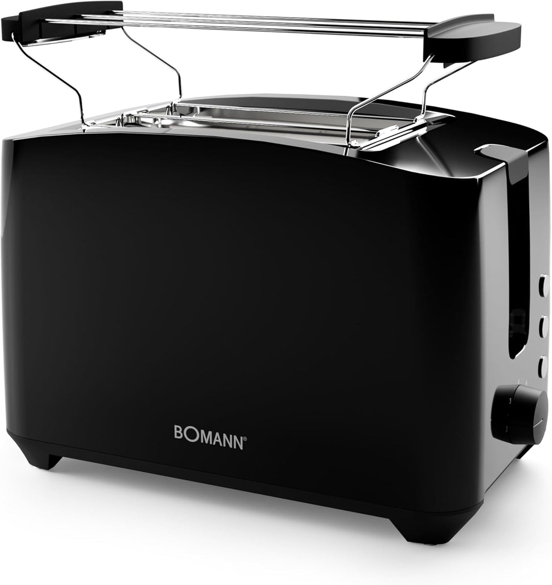 Bomann® Toaster 2 Toastschlitze | Toaster mit Brötchenaufsatz | Toaster 2 Scheiben mit Liftfunktion