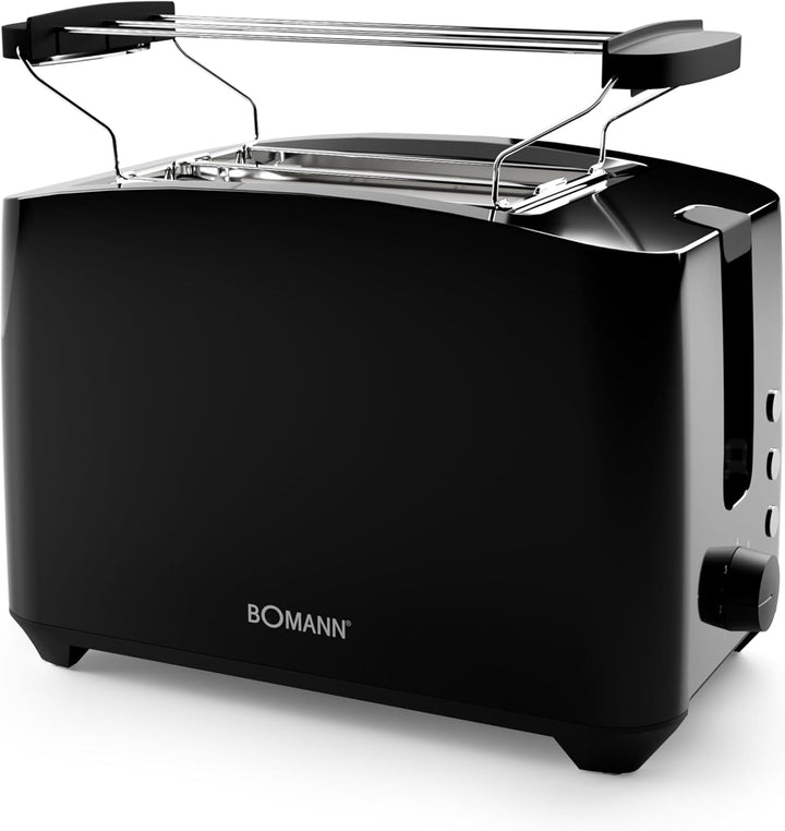 Bomann® Toaster 2 Toastschlitze | Toaster mit Brötchenaufsatz | Toaster 2 Scheiben mit Liftfunktion
