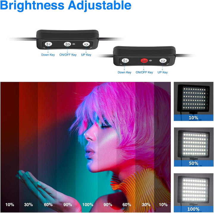 NEEWER LED Videolicht Set mit verstellbarem Stativ Ständer Farbfiltern & SanDisk Extreme microSDXC U