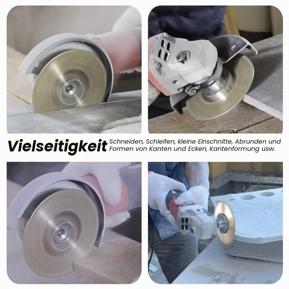 DT-DIATOOL Diamantscheibe 2 Stücke 115 mm x M14 Galvanisch Trennscheibe und Schleifscheibe für Harte