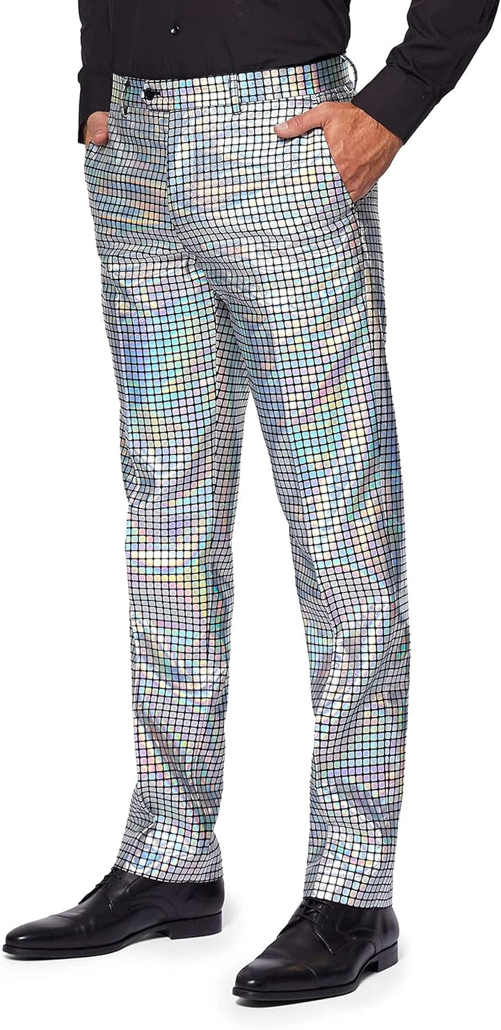 OppoSuits Herren Opposuits Halloween Suit For Men in Creepy And Stylish Print Anzug 46 Discoballer,