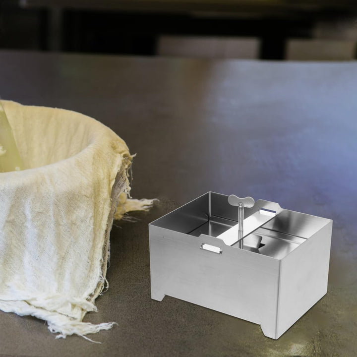TOPBATHY Tofu-Pressform Aus 304 Edelstahl 16X12X9Cm – Handbetriebene Tofu-Form Zur Hausgemachten Her