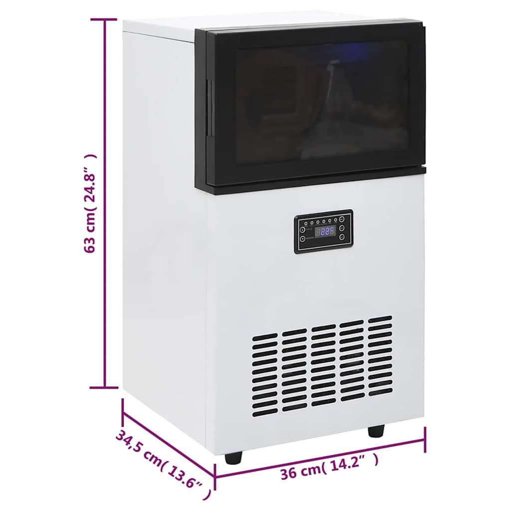 vidaXL Eiswürfelbereiter 45 kg/24 h Eiswürfelmaschine Eiswürfel Ice Maker