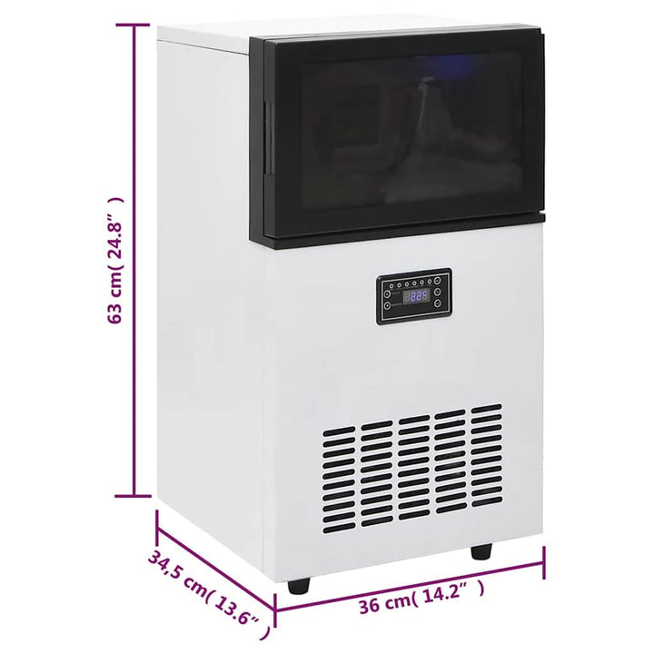 vidaXL Eiswürfelbereiter 45 kg/24 h Eiswürfelmaschine Eiswürfel Ice Maker
