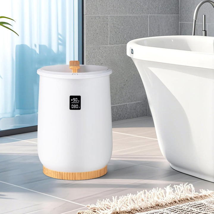 RELAX4LIFE 20L Handtuchwärmer, Handtuchtrockner elektrisch mit LED-Anzeige & 4 Timer-Einstellungen,