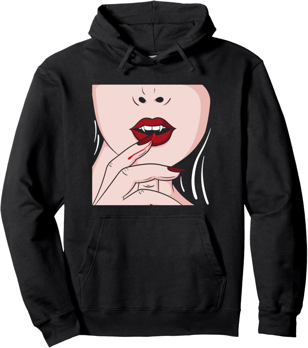 Vampir Gothic Frau Horror Fan Pullover Hoodie