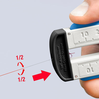 Knipex Abisolierwerkzeug für Glasfaserkabel 190 mm 12 85 110 SB