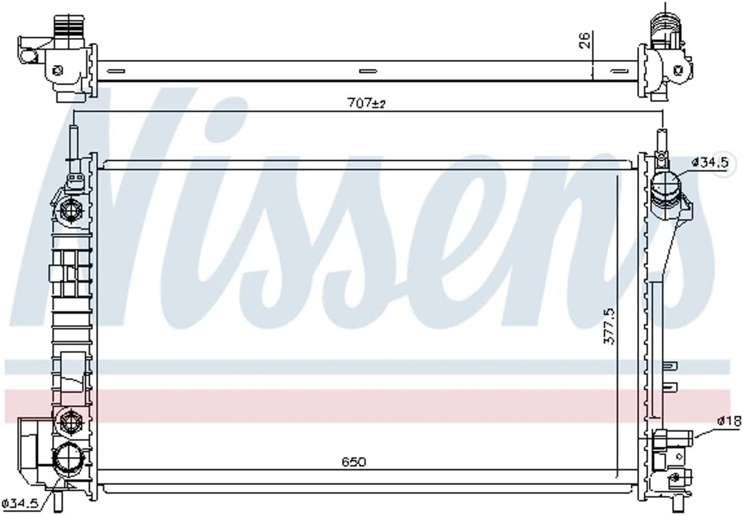 NISSENS 630703 Kühler, Motorkühlung