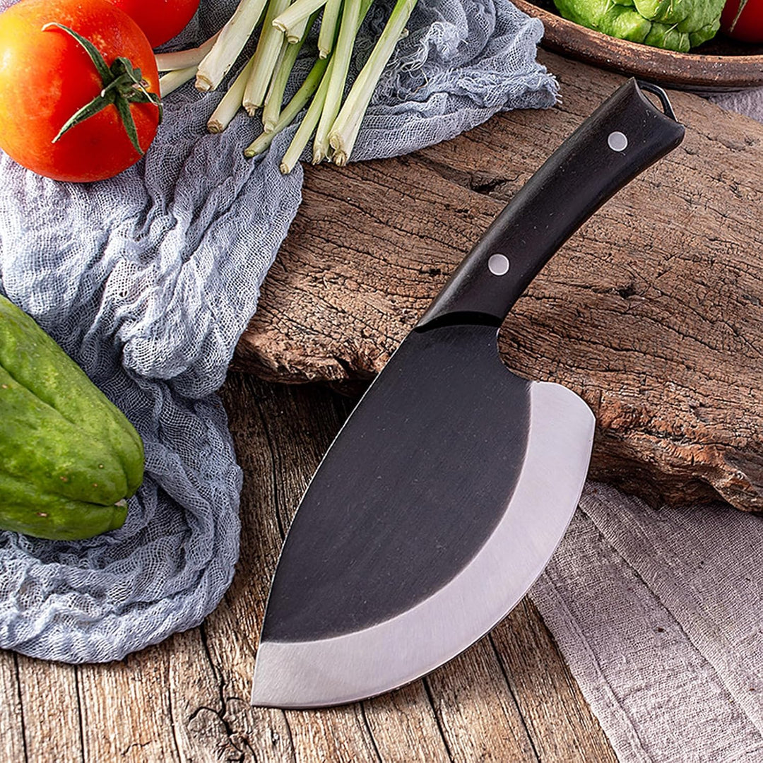 Kochmesser japanische Handgefertigtes geschmiedetes Outdoor Kochmesser hoher Kohlenstoffstahl Fischm