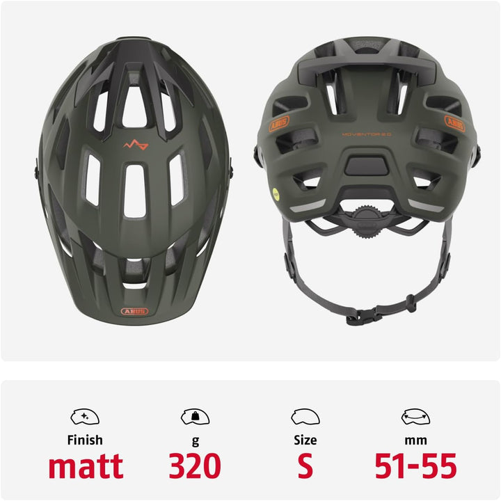 ABUS MTB-Helm Moventor 2.0 MIPS - Fahrradhelm mit Aufprallschutz für den Geländeeinsatz - All-Mounta