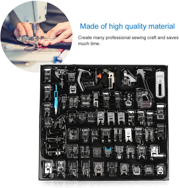 62pcs Multifunktionsnähmaschine Teile Nähfüsse Kit