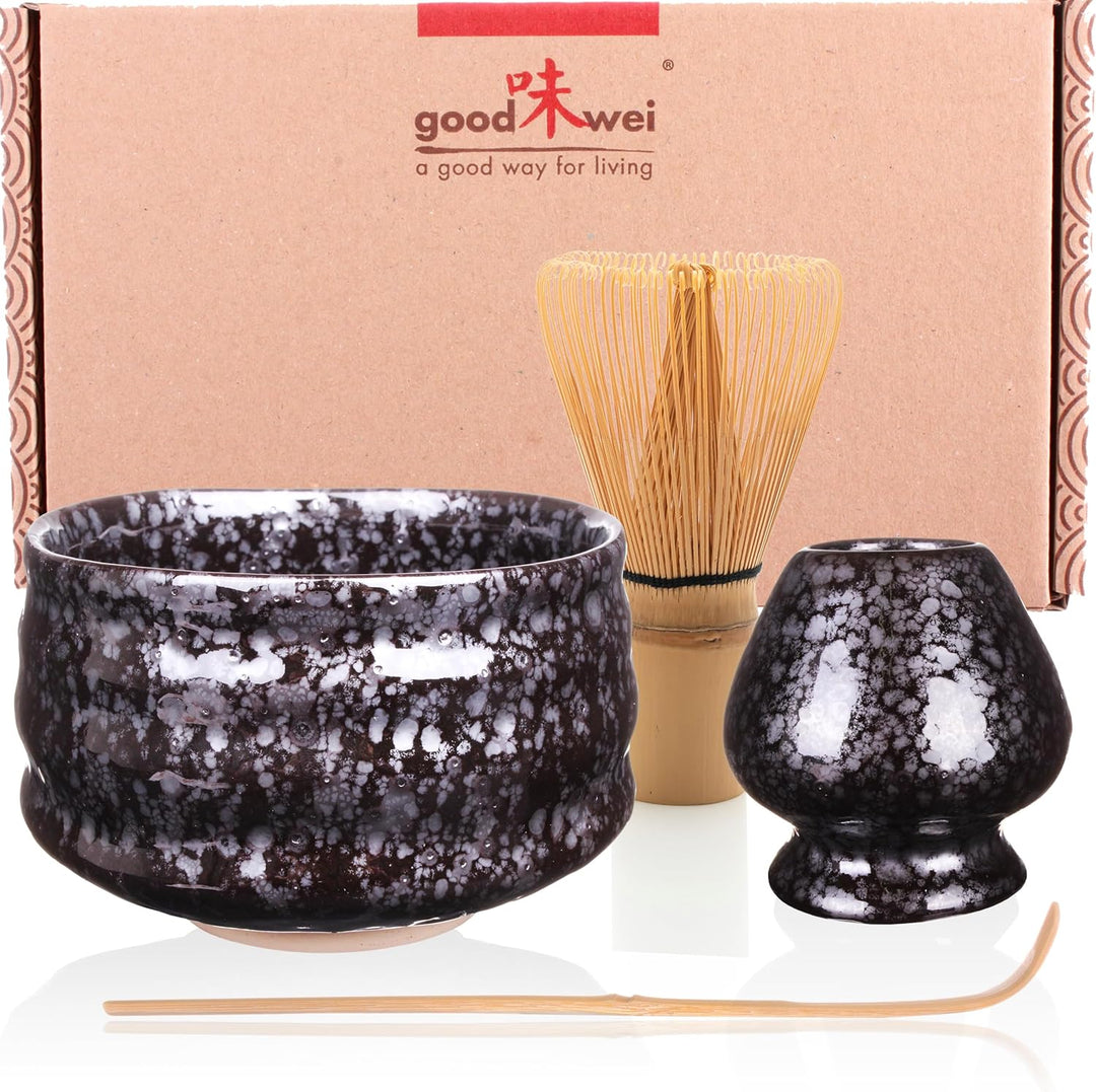 Goodwei Japanisches Matcha Komplett-Set mit hochwertiger Teeschale (Tetsu, 120) Tetsu 120, Tetsu 120